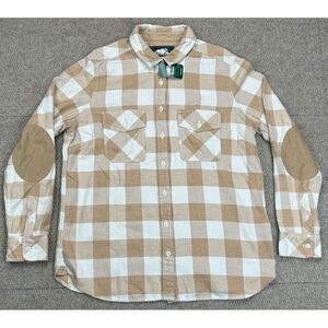 Roots Algonquin Chemise Women's Button Up Long‎ Sleeve Flannel Shirt Size Large